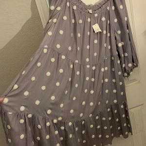 Off the shoulder long sleeve dress